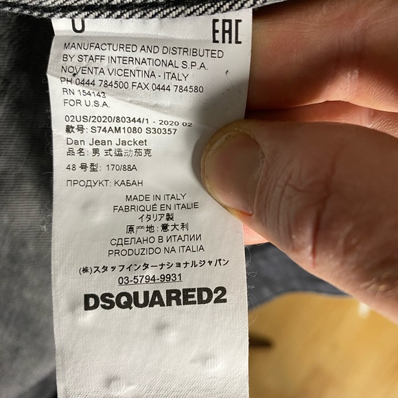 DSQUARED2 Jean Jacket Grey Size Medium - Picture 5 of 5